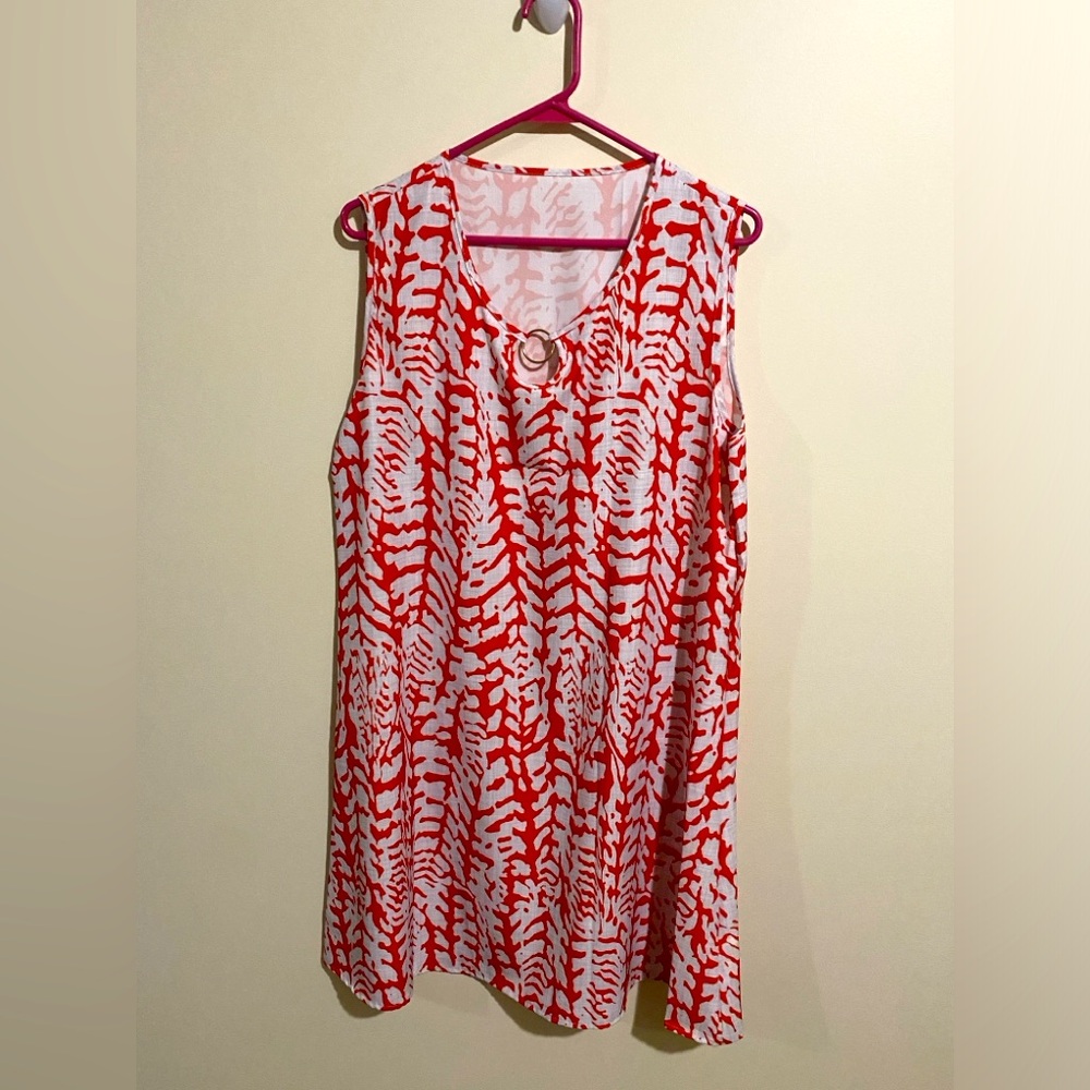 Dark Orange/White Ladies Dress Size XL.